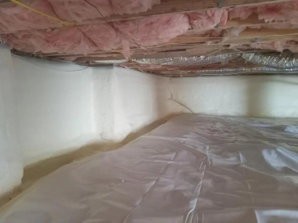 Crawl space encapsulation with closed-cell spray foam for Attic Insulation in Branchburg